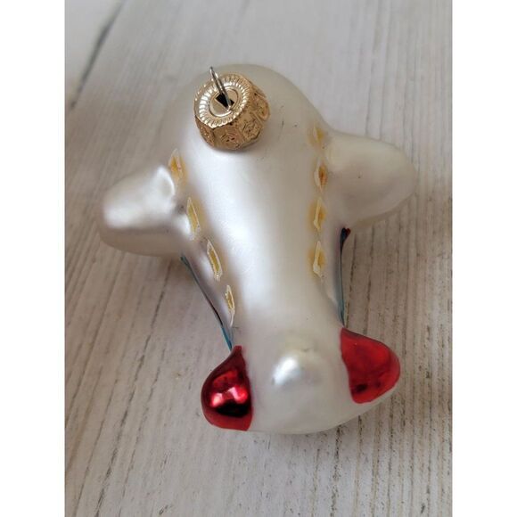 Mini blown glass airplane pilot glitter ornament Xmas - Picture 5 of 5
